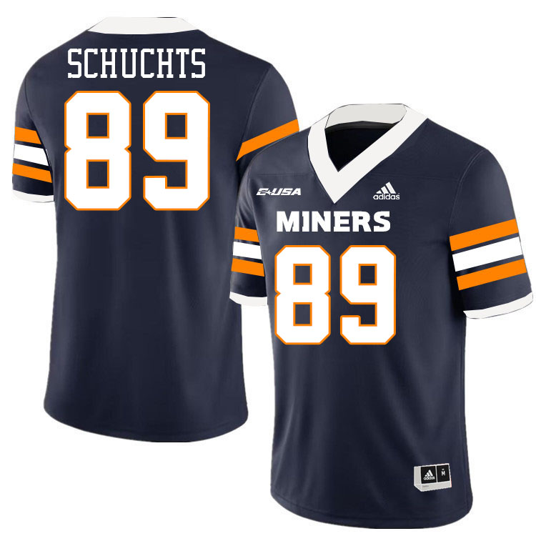 #89 Josh Schuchts UTEP Jersey,UTEP Miners College Football Jersey,Uniforms-Navy